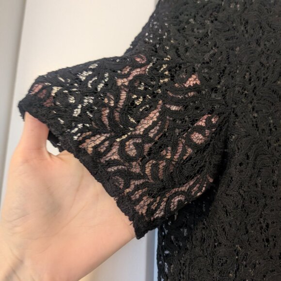 The Kooples Lace Short Sleeve Button Up Shirt - Picture 7 of 8